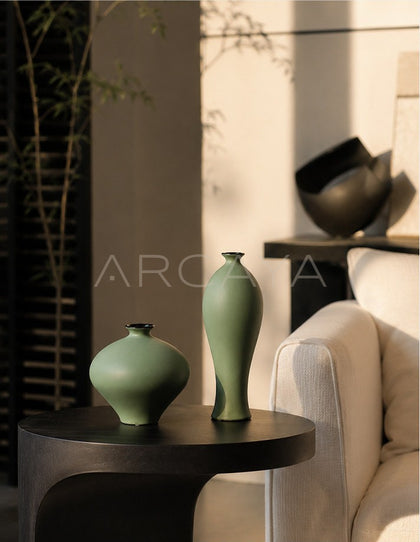 New Chinese Mist Green Ceramic Vase - scene