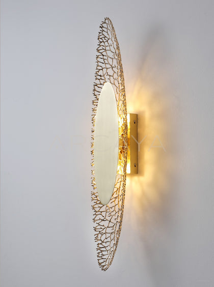 Gold Coral Lace Oval Wall Light 80561 - scene