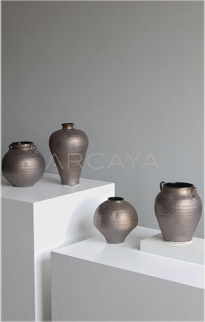 Artistic Wabi Sabi Mid Century Jar Vase - scene