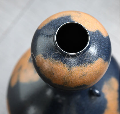 Wabi Sabi Gourd Double Ear Ceramic Vase - scene