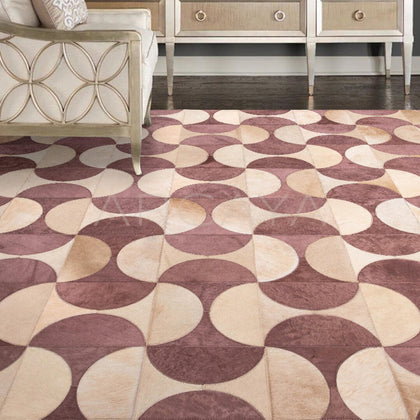 Patchwork Cowhide Rug - scene