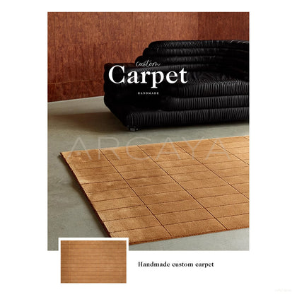 Camel Fine Check Rug Dsm P024 F - scene