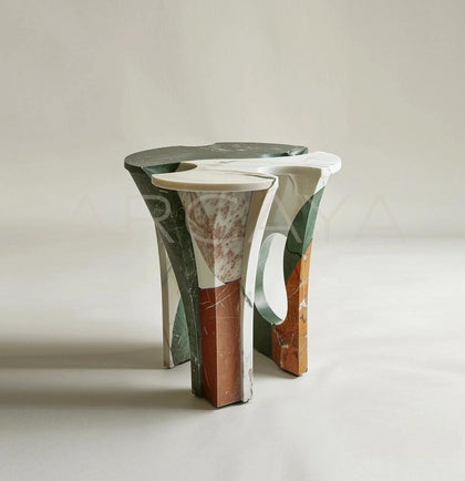 Yeshi Smelted Stone Side Table - scene