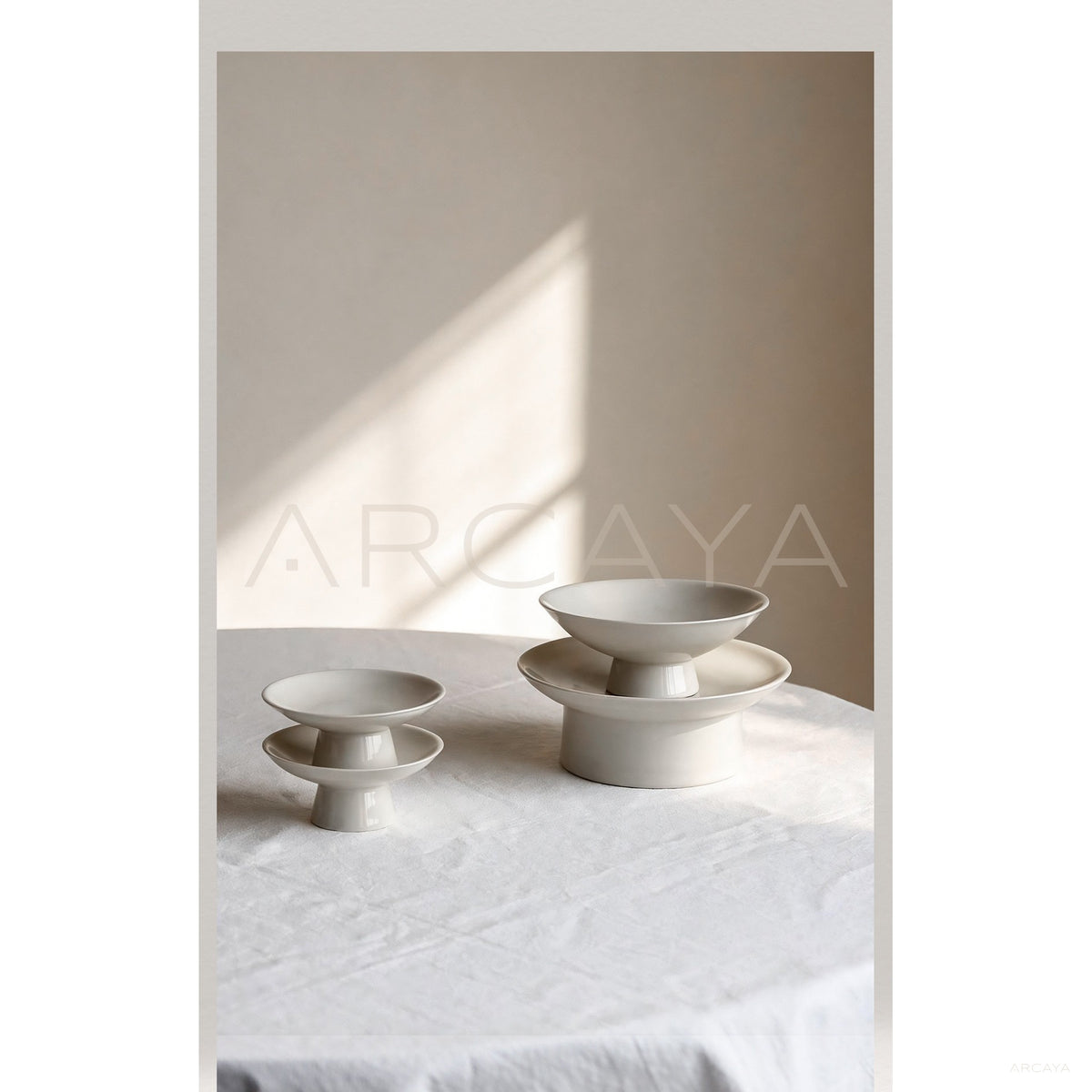 Footed Tea Snack Plate in detail