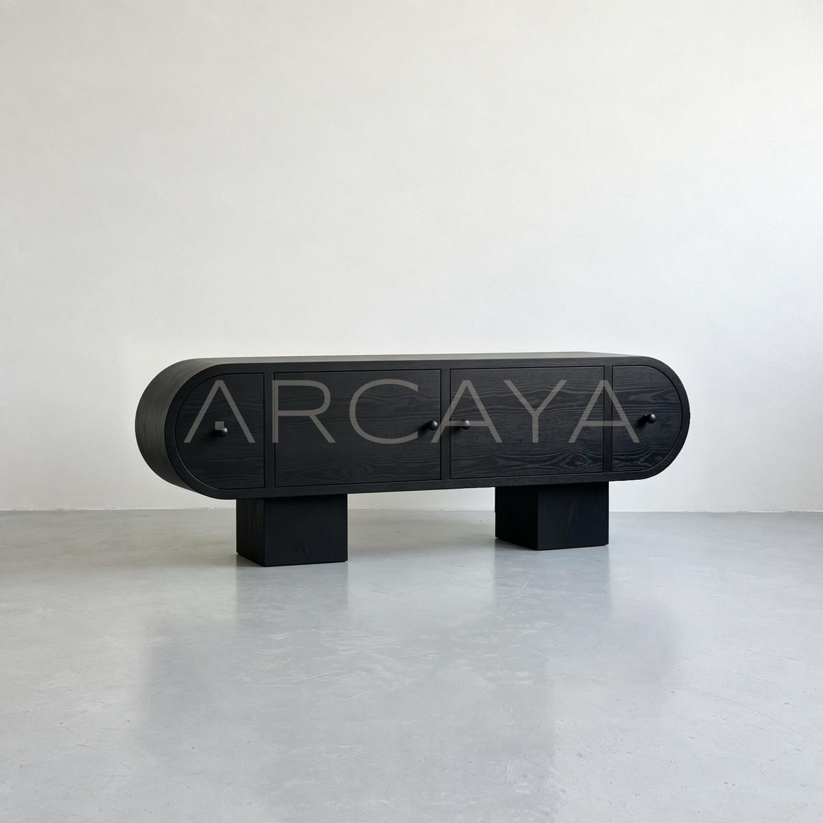 Black Curved Sideboard - main