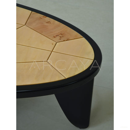Poplar Burl Veneer Coffee Table - scene