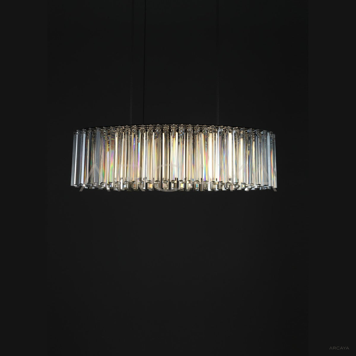 Linear Rectangular Crystal Pendant Light 21720 in detail