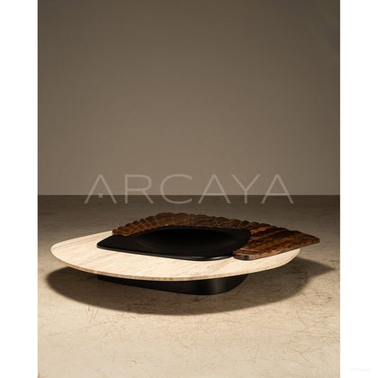 Mara Mixed Material Coffee Table - scene