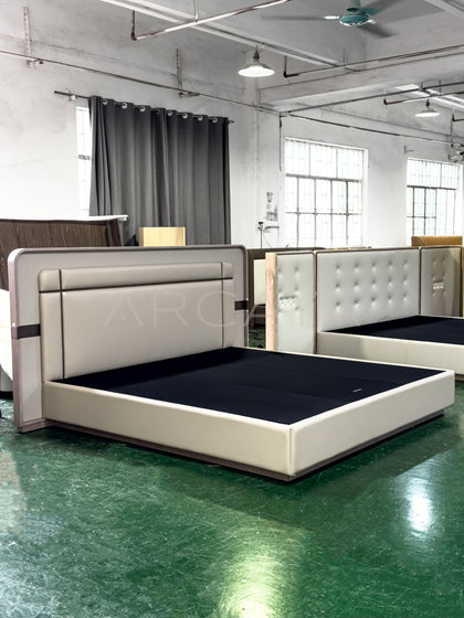 Upholstered Double Bed - scene