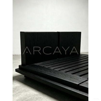 Somnus Minimalist Solid Wood Bed - scene