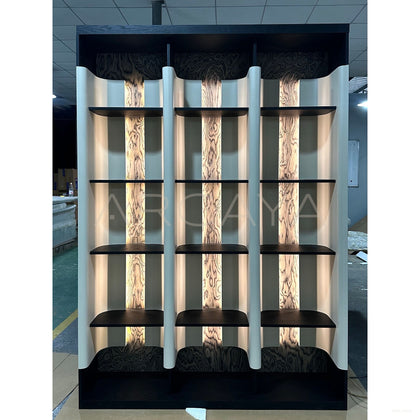 T Shaped Curved Bookcase 2 - scene