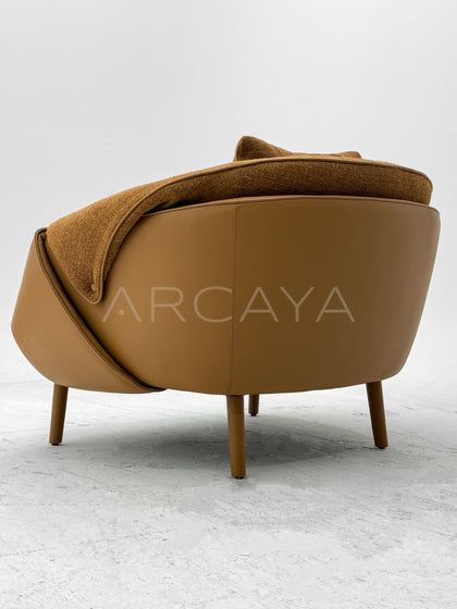 Two Tone Material Lounge Chair - scene
