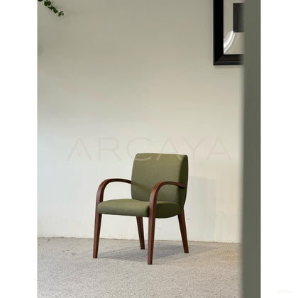 Mid Century Green Armchair - scene