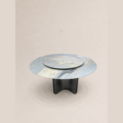 Daze Brazilian Dream Blue Stone Round Table - scene