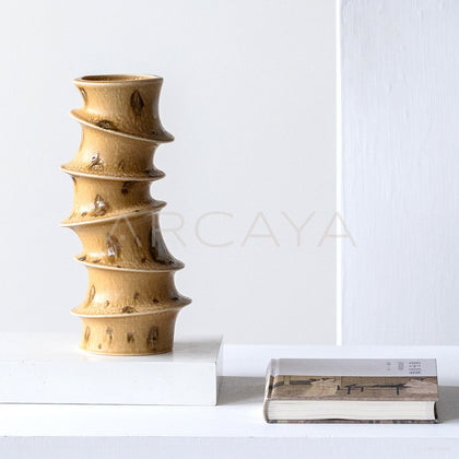 Wabi Sabi Spiral Layered Ceramic Vase - main