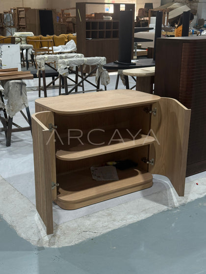 Natural Wood Storage Sideboard - detail