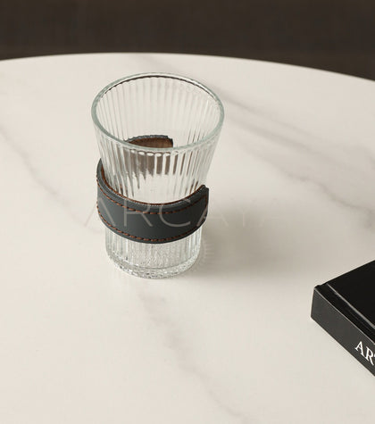 Ribbed Clear Glass Decanter Set - scene