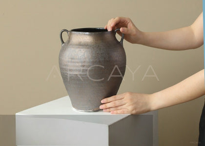 Artistic Wabi Sabi Mid Century Jar Vase - scene