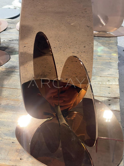 Mushroom Drop Marble Side Table - scene