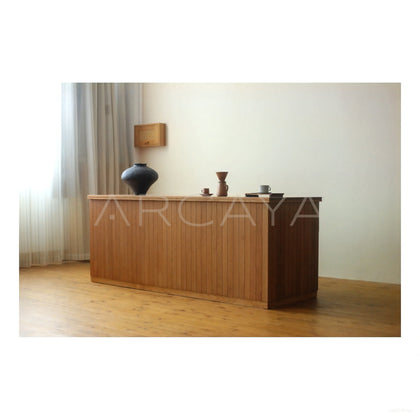 Solid Wood Bar Counter — Storage - scene