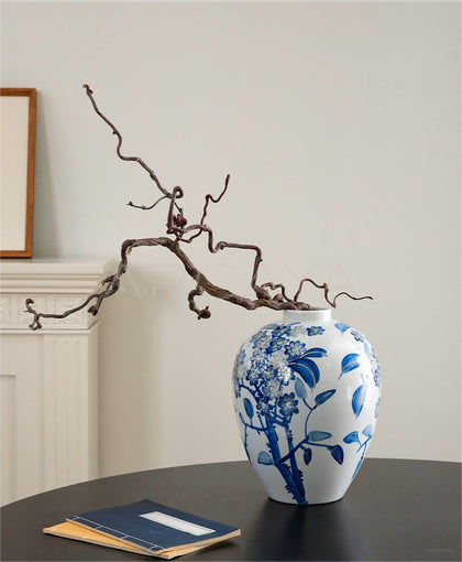 Chinese Blue White Jar Hydroponic Vase Large - scene