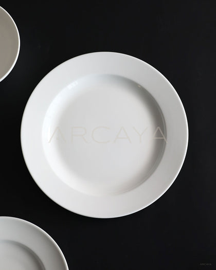 Sunxun Collab White Porcelain Pasta Plate - scene