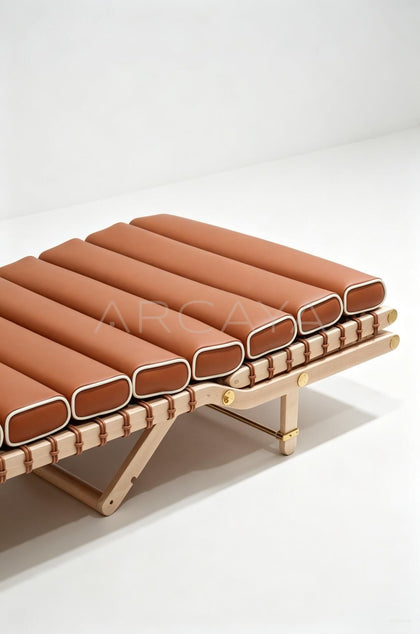 Leather Chaise Lounge Chair - detail