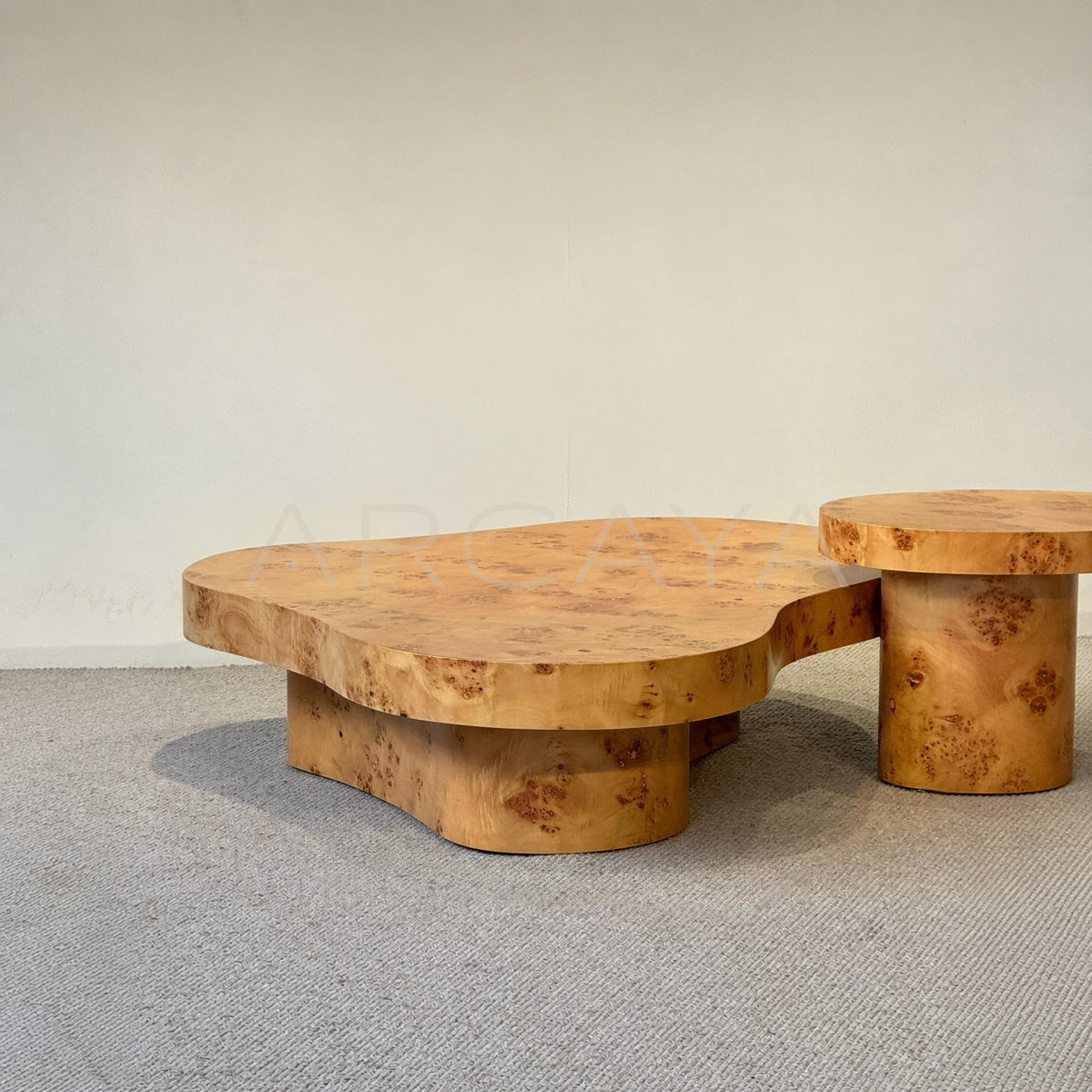 Burl Wood Irregular Coffee Table - main