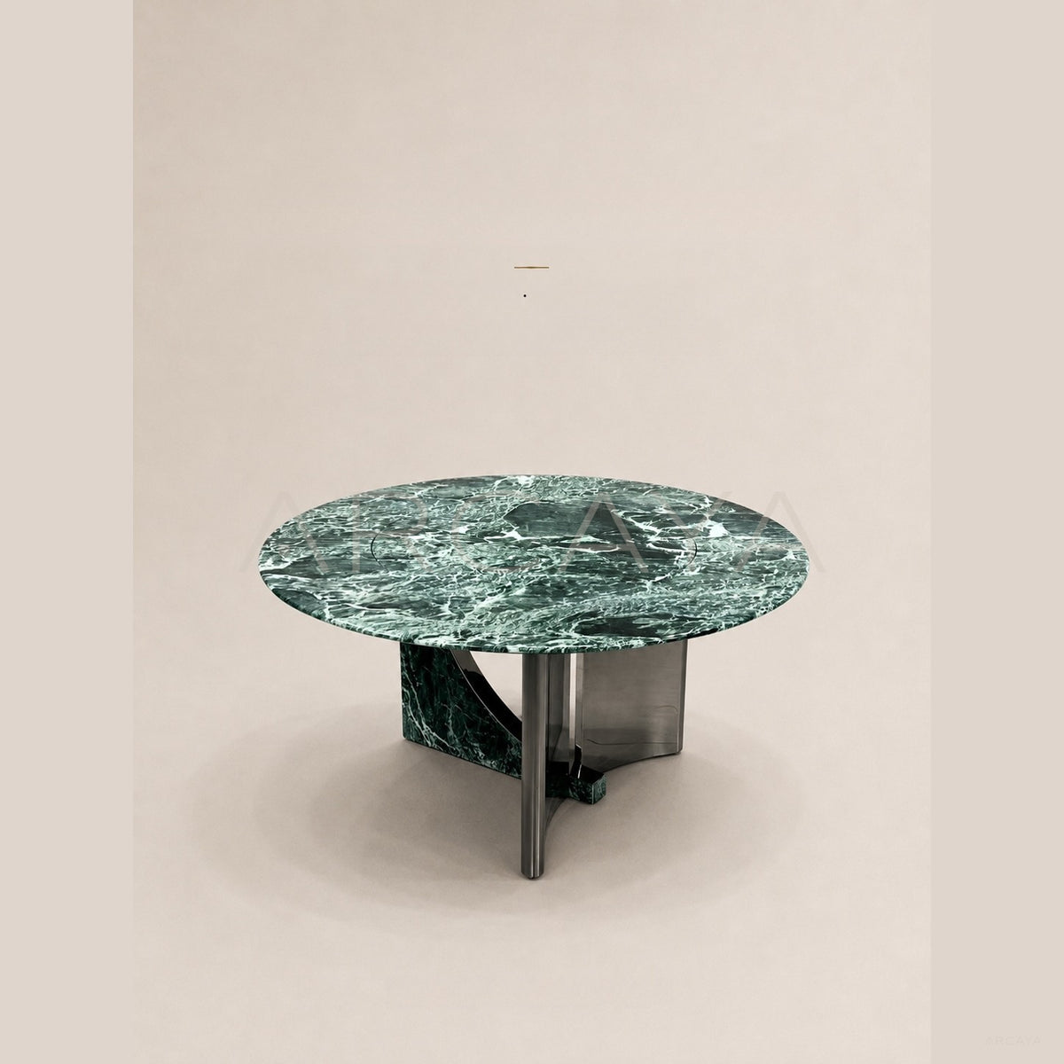 Daze Patek Jade Green Stone Round Dining Table in detail