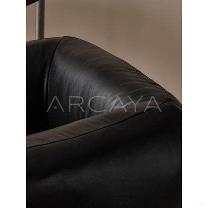 Tulip Black Lounge Chair - scene