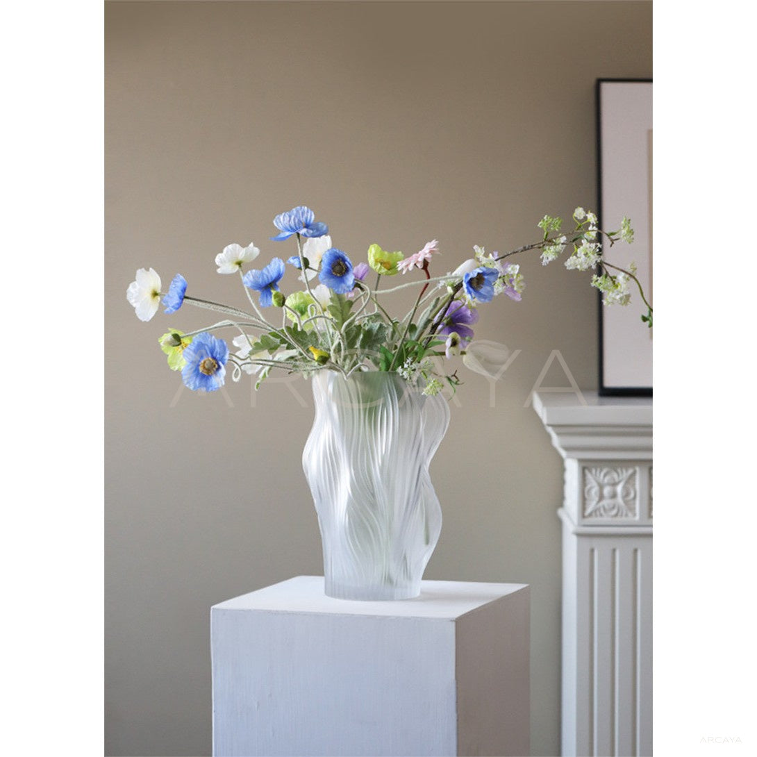 Clear Glass Hydroponic Vase Modern in detail