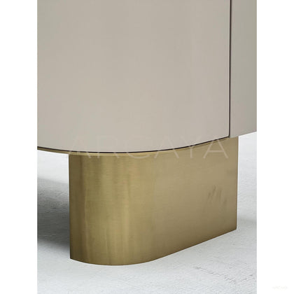 Vertical Stripe Marble Sideboard Wine Cabinet - scene