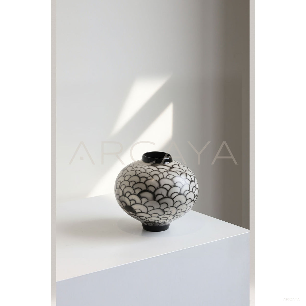 Wabi Sabi Jingdezhen Handmade Ceramic Jar in detail