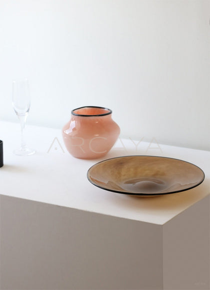 Handmade Glass Fruit Bowl Coffee Table - scene
