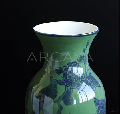 Hand Painted Blue White Porcelain Vase Song Style - scene