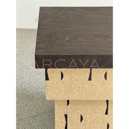 New Year Wood Side Table - scene
