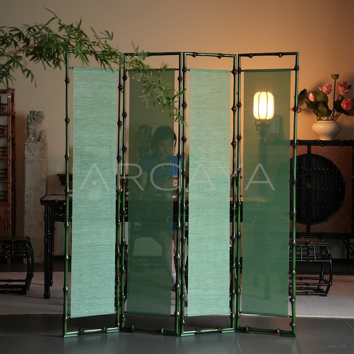 Qingyun Bamboo Folding Screen in detail