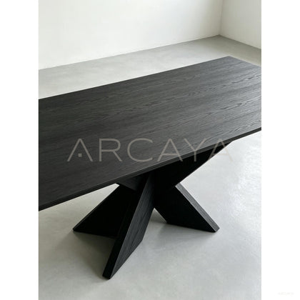 Ink Dyed Ash Dining Table - scene