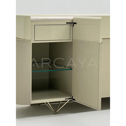 Italian Curved Stone Sideboard - scene