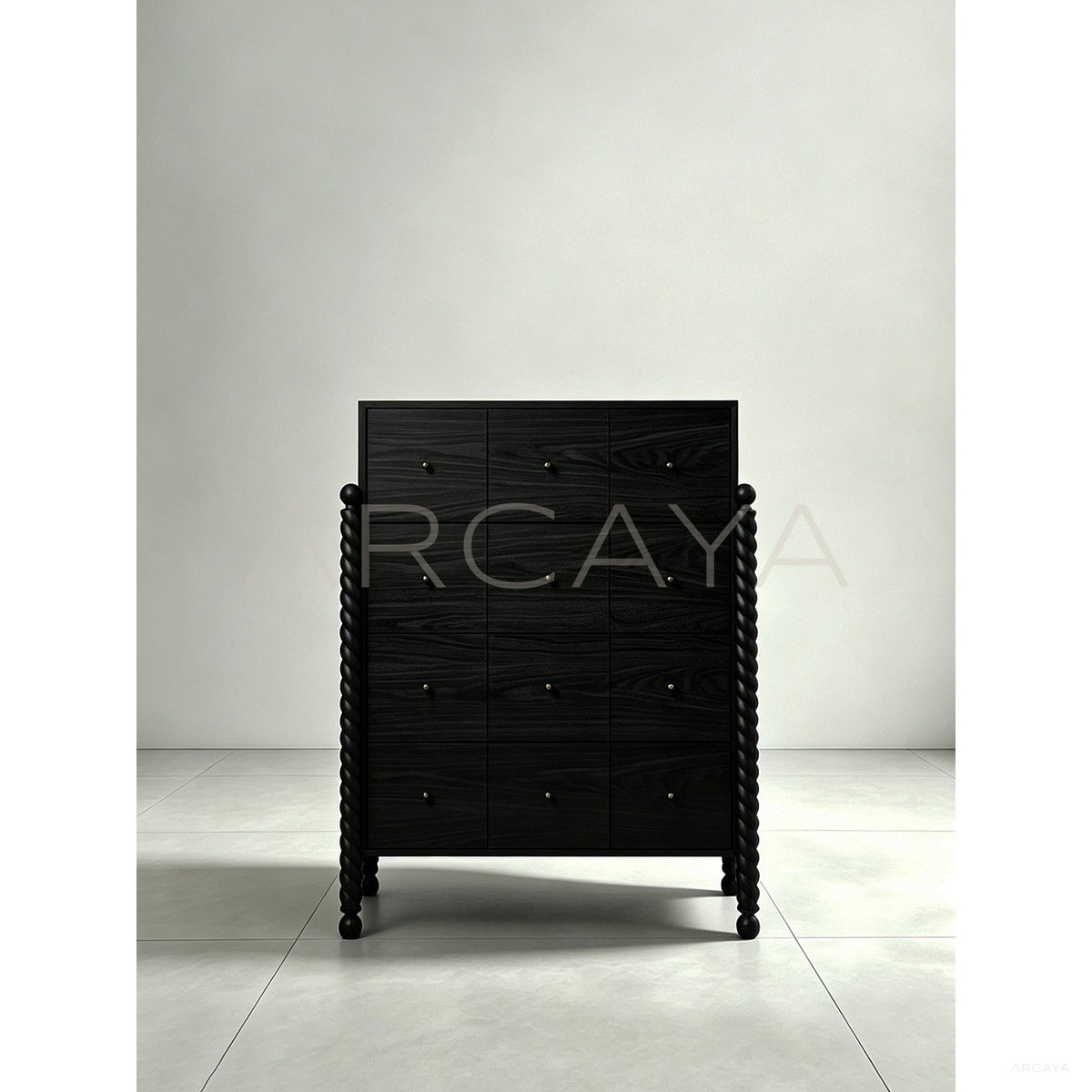 Hawser Oak Tall Dresser — Storage in detail