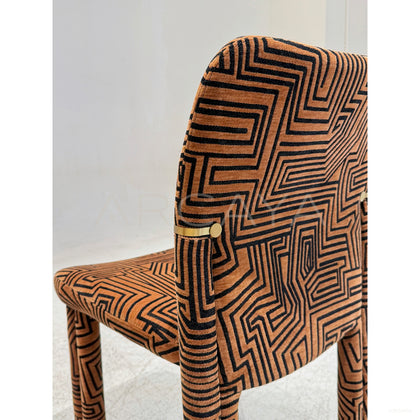 Geometric Pattern Dining Chair - scene