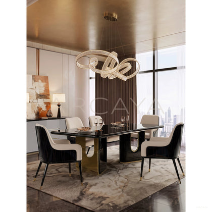 Supreme Ebony Liuying Dining Table - scene