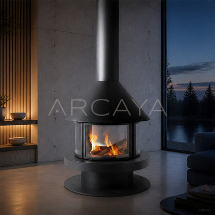 Martti Hanging Fireplace - scene