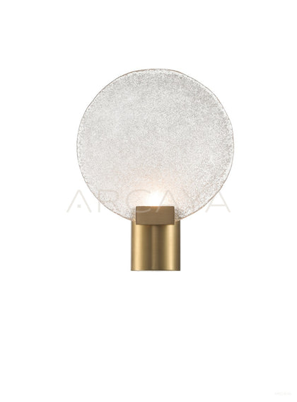 Etched Glass Disc Wall Light 21562 - scene
