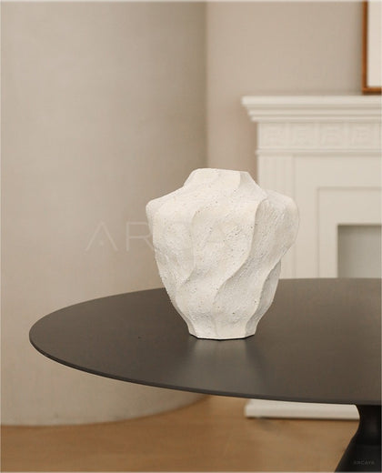 Handmade Rock Texture Ceramic Vase - scene