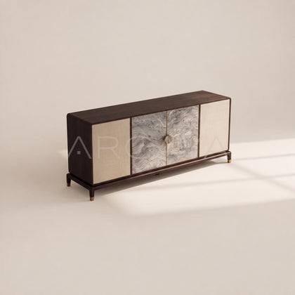 New Chinese Stone Fabric Four Door Sideboard - main