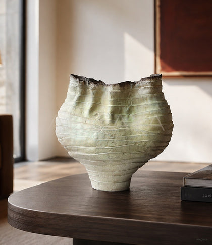 Vintage Twisted Pleated Irregular Vase - scene
