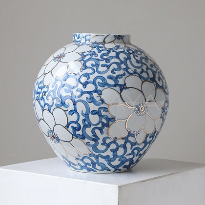 Jingdezhen Blue White Art Vase Living Room - main