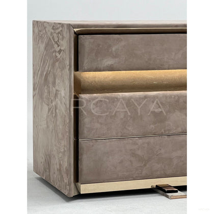 Italian Velvet Multi Drawer Chest - scene