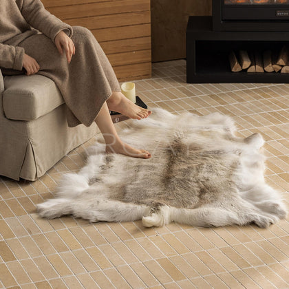 Finnish Reindeer Hide Rug - scene